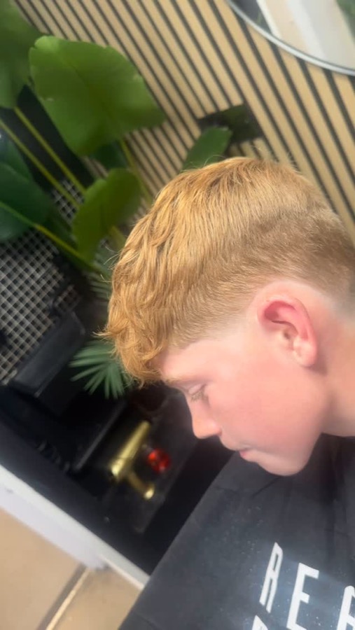 A child's crop being finished.