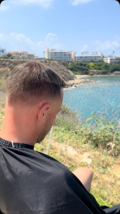 The back of a fresh fade.